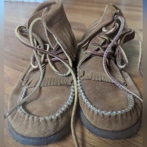 DONATING SOON! Eastland Aztec Suede Moccasin Ankle Booties